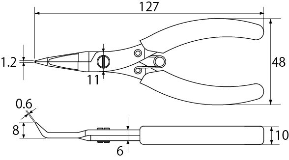 BENT NEEDLE NOSE PLIERSDrawings