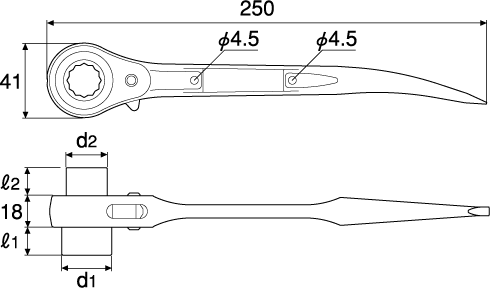 STAINLESS RATCHET WRENCHEDrawings