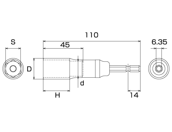 STRONG BIT SOCKET ADAPTERDrawings