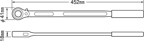 農機用爪交換レンチの図面