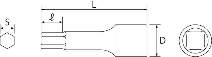 ヘキサゴンソケットの図面