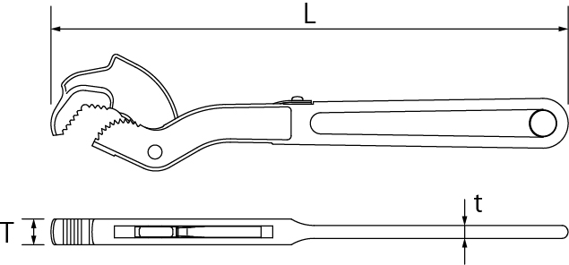 スピードレンチの図面