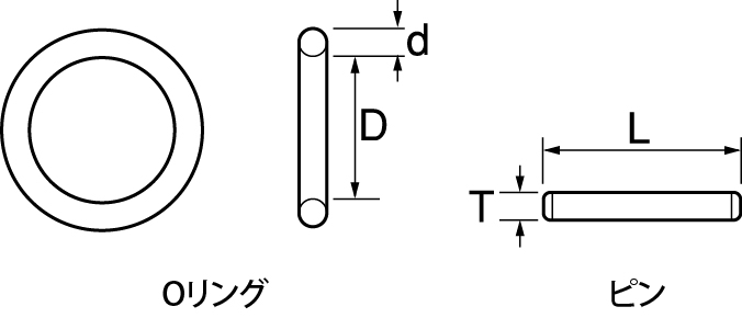 インパクト用Oリングピンセットの図面