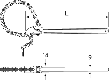 チェーンレンチの図面