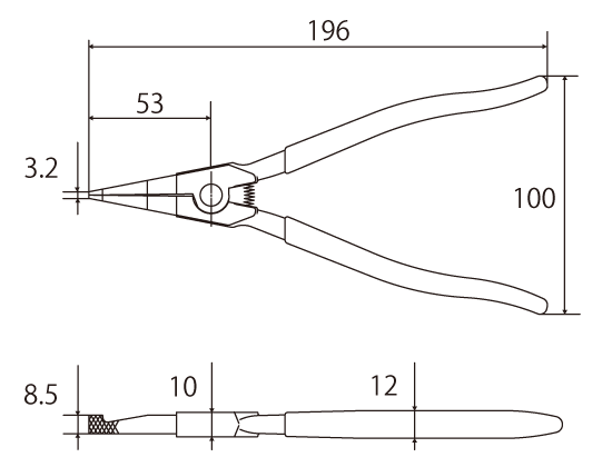 ロックリングプライヤの図面