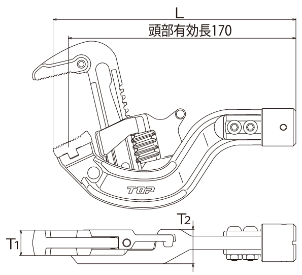 TPW形トルクヘッドの図面