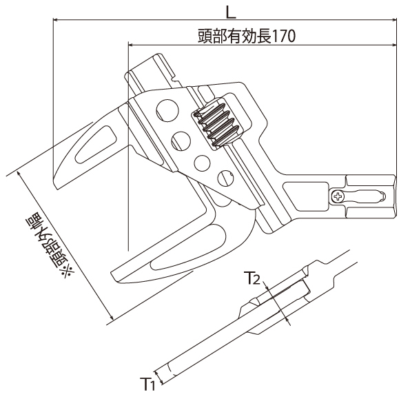 TMW形トルクヘッドの図面