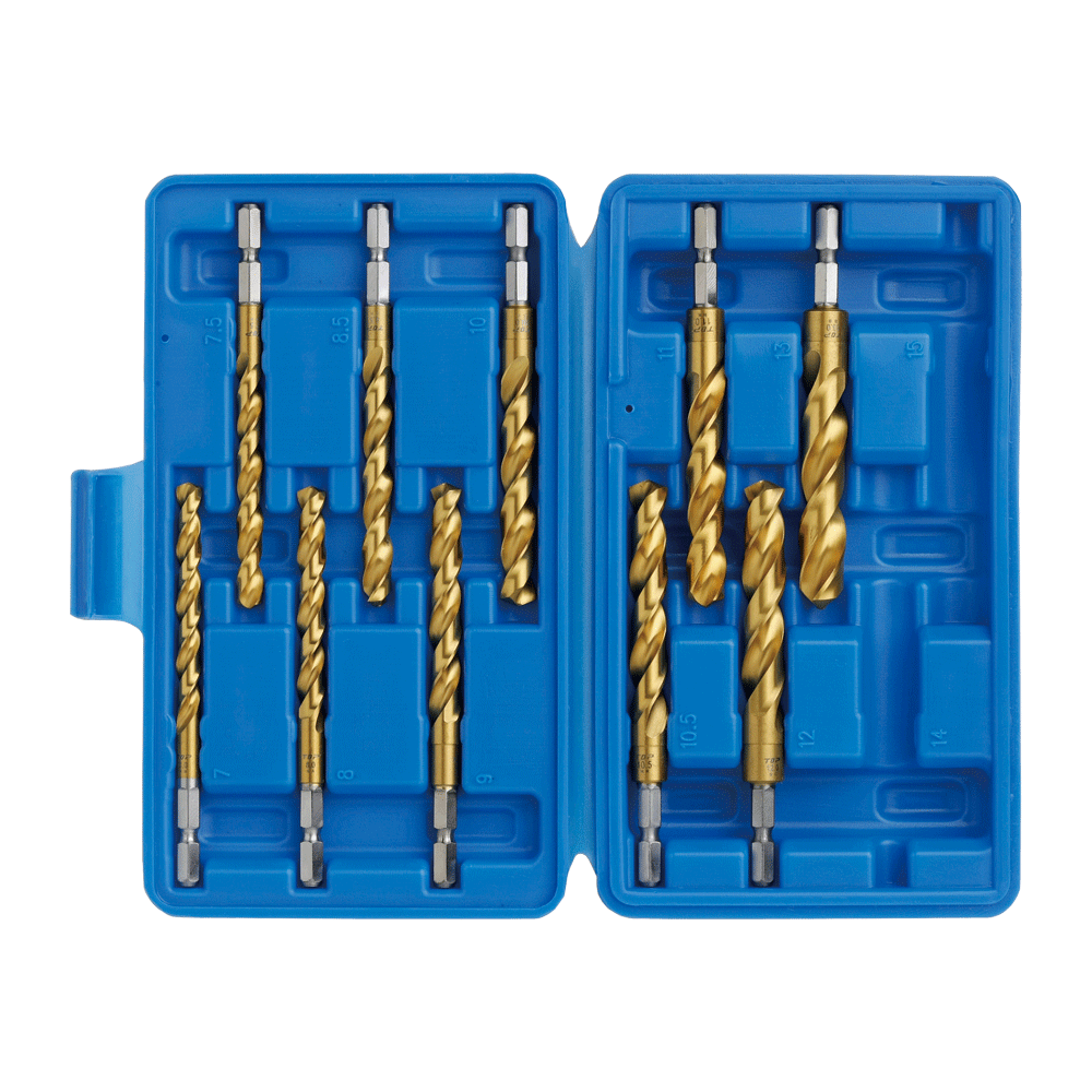 六角シャンク大径コバルトドリルセット（10本組）