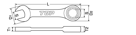 ショートラチェットコンビ®の図面